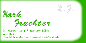 mark fruchter business card